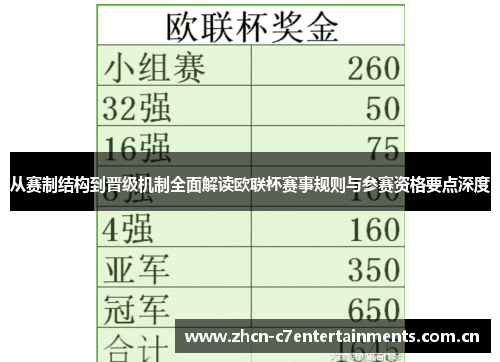 从赛制结构到晋级机制全面解读欧联杯赛事规则与参赛资格要点深度